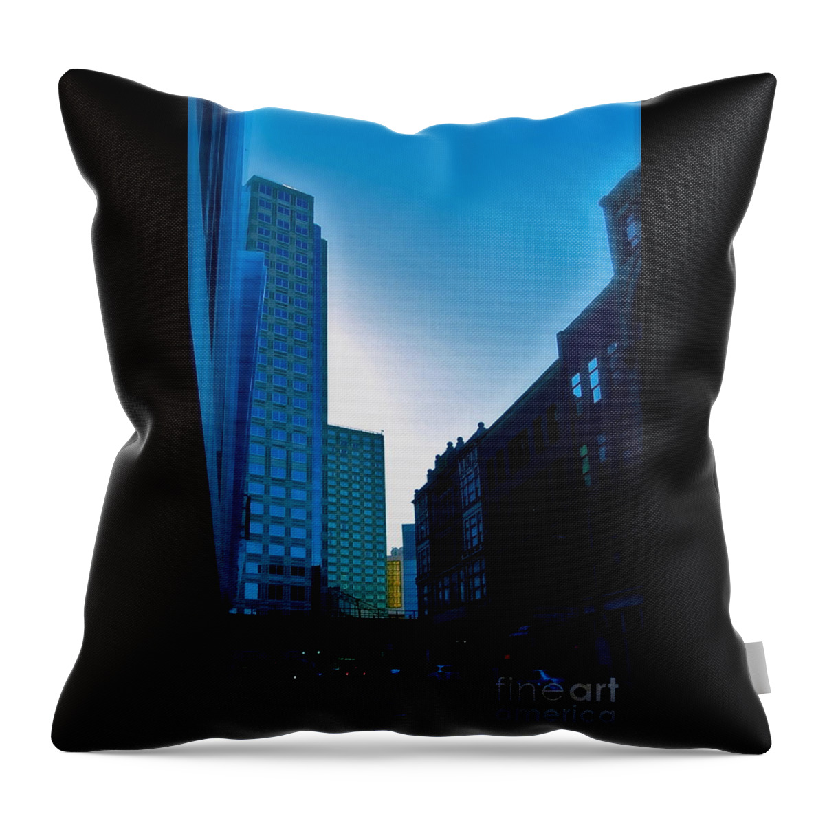 Pittsburgh Throw Pillow featuring the photograph Dark Urban Streets by LeLa Becker