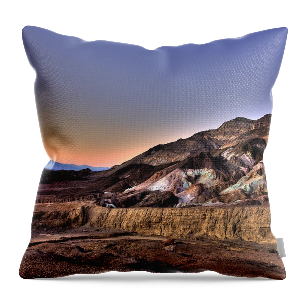 Death Valley Throw Pillow featuring the photograph Death Valley Sunset by Shawn Everhart