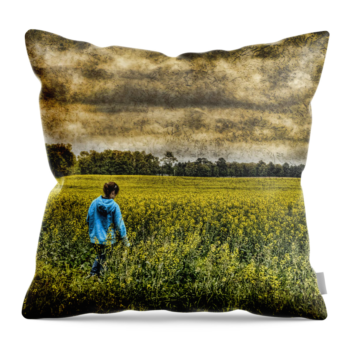 Deep Throw Pillow featuring the photograph Deep In Thought by Kathy Clark