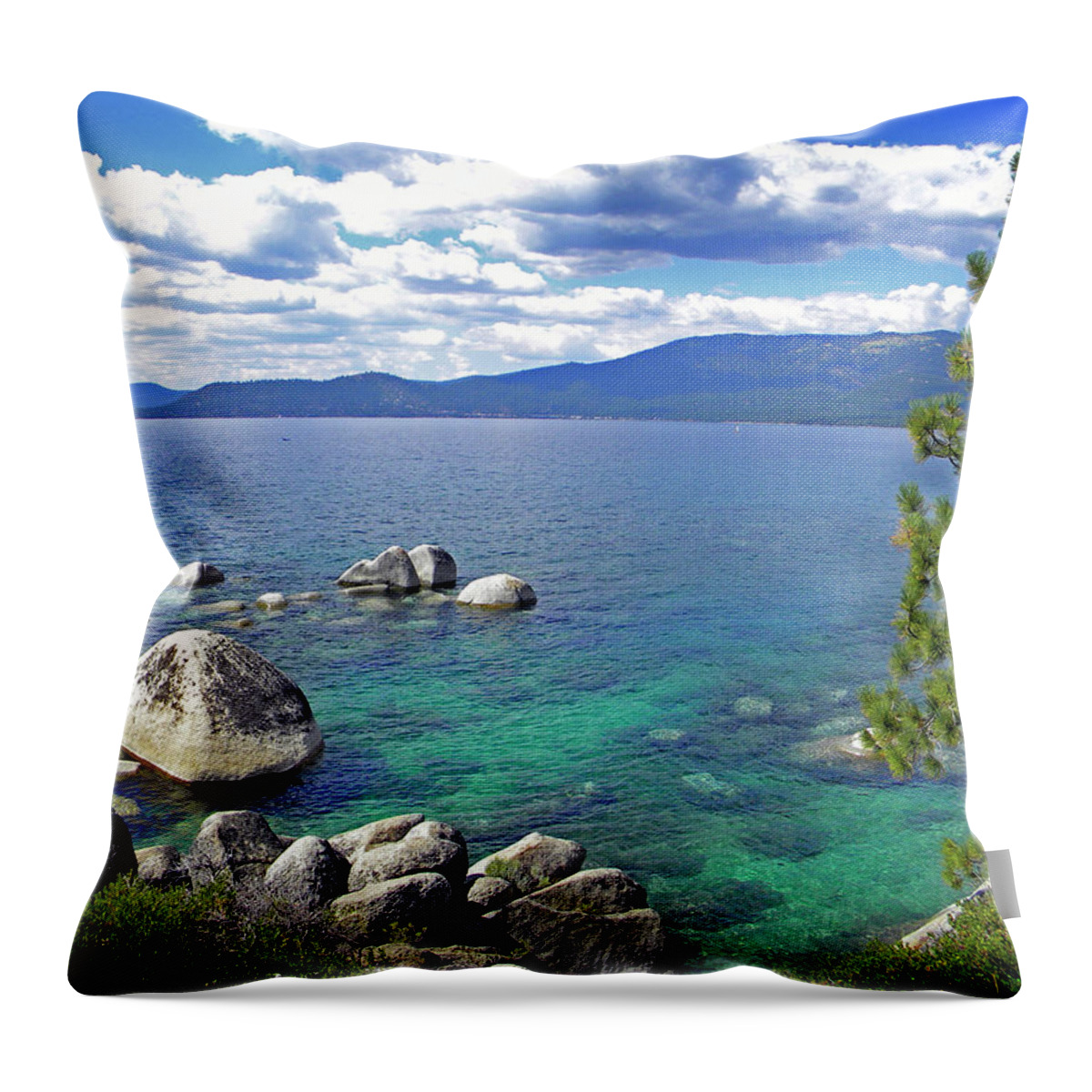 Deep Waters Lake Tahoe Throw Pillow featuring the photograph Deep Waters Lake Tahoe by Frank Wilson