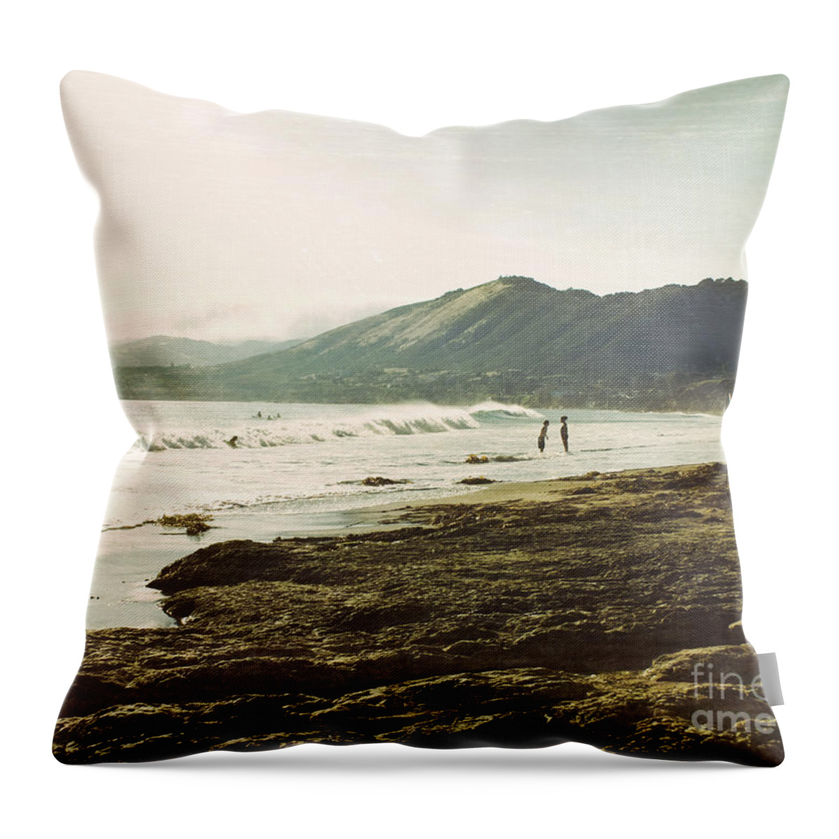Ocean Throw Pillow featuring the photograph Distant conversations by Cindy Garber Iverson