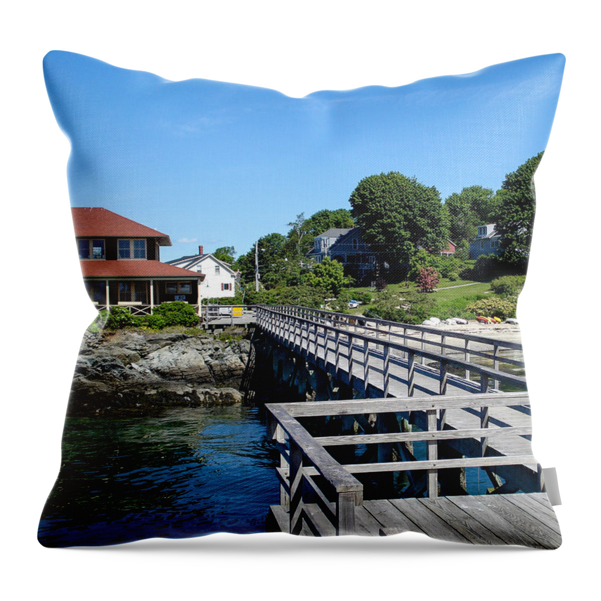 Little Diamond Throw Pillow featuring the photograph Dock side by Al Griffin