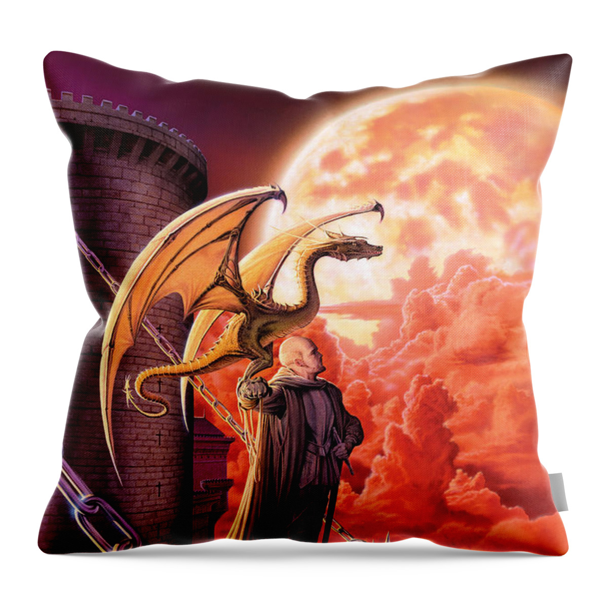 Dragon Throw Pillow featuring the photograph Dragon Lord by MGL Meiklejohn Graphics Licensing
