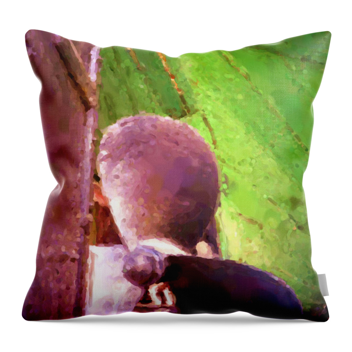 Drydock Throw Pillow featuring the mixed media Drydock by Richard Rizzo