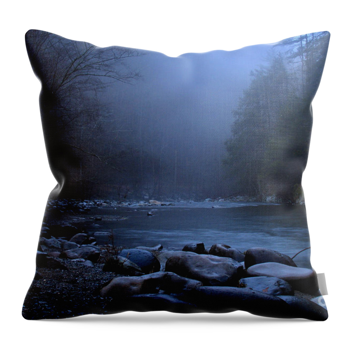  Throw Pillow featuring the photograph Dusk in The Smokies by Douglas Stucky