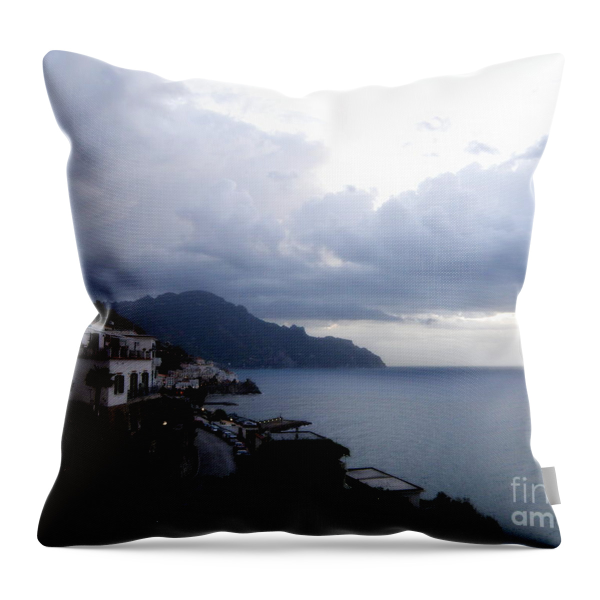 Santa Caterina Throw Pillow featuring the photograph Early Morning View Of Amalfi From Santa Caterina Hotel by Tatyana Searcy