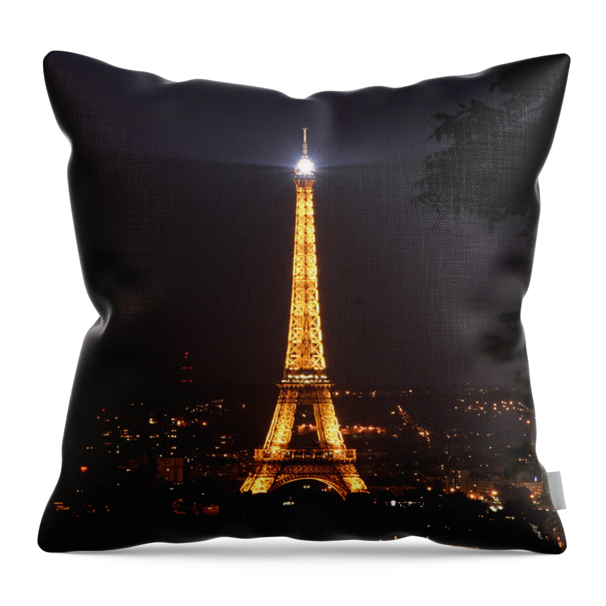 Eiffel Tower Throw Pillow featuring the photograph Eiffel Tower by Wes and Dotty Weber
