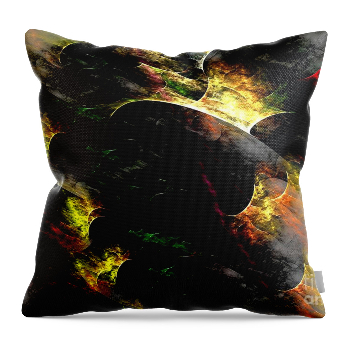 Fire Throw Pillow featuring the digital art Embers by Greg Moores