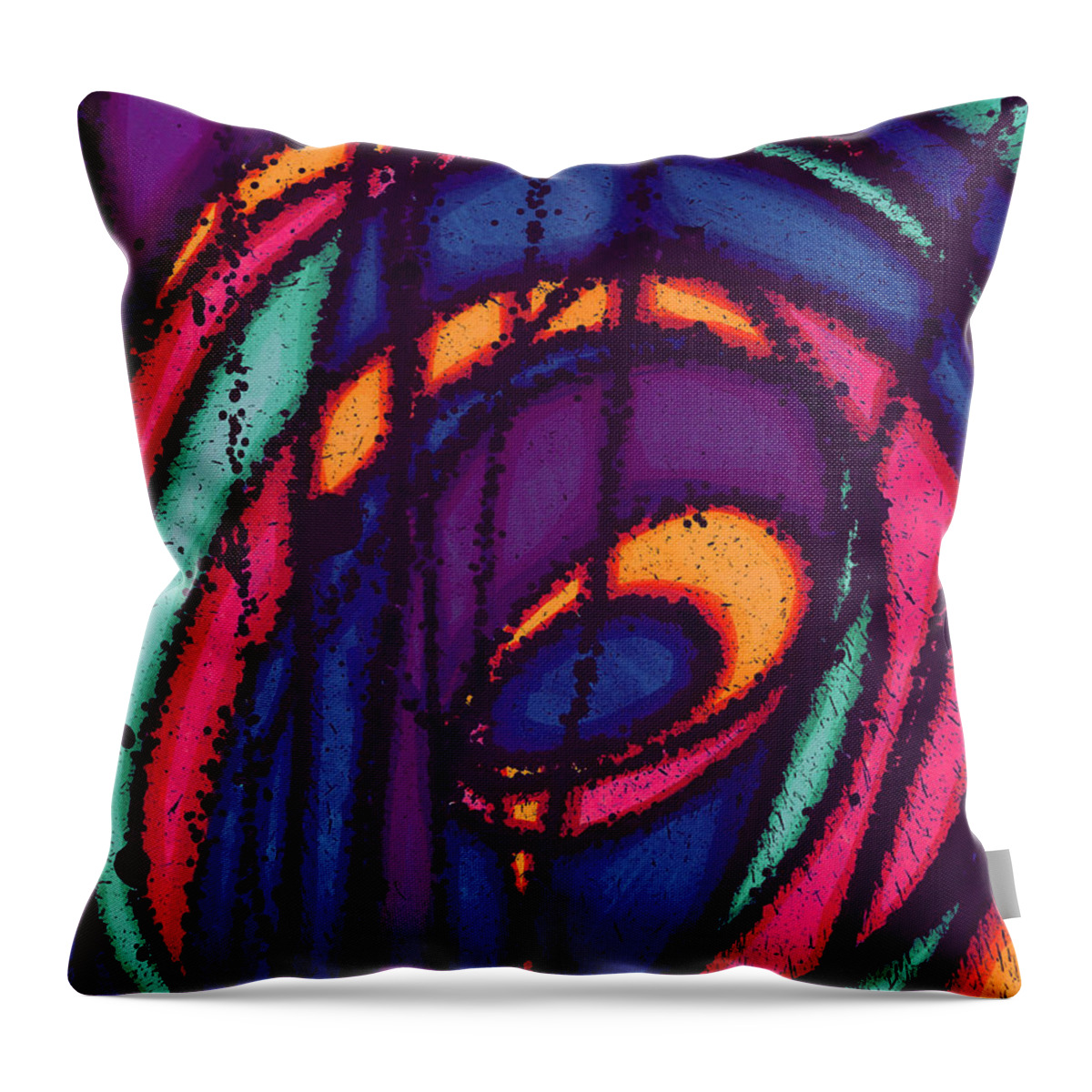 Fine Art Throw Pillow featuring the drawing Energy Out by Joey Gonzalez