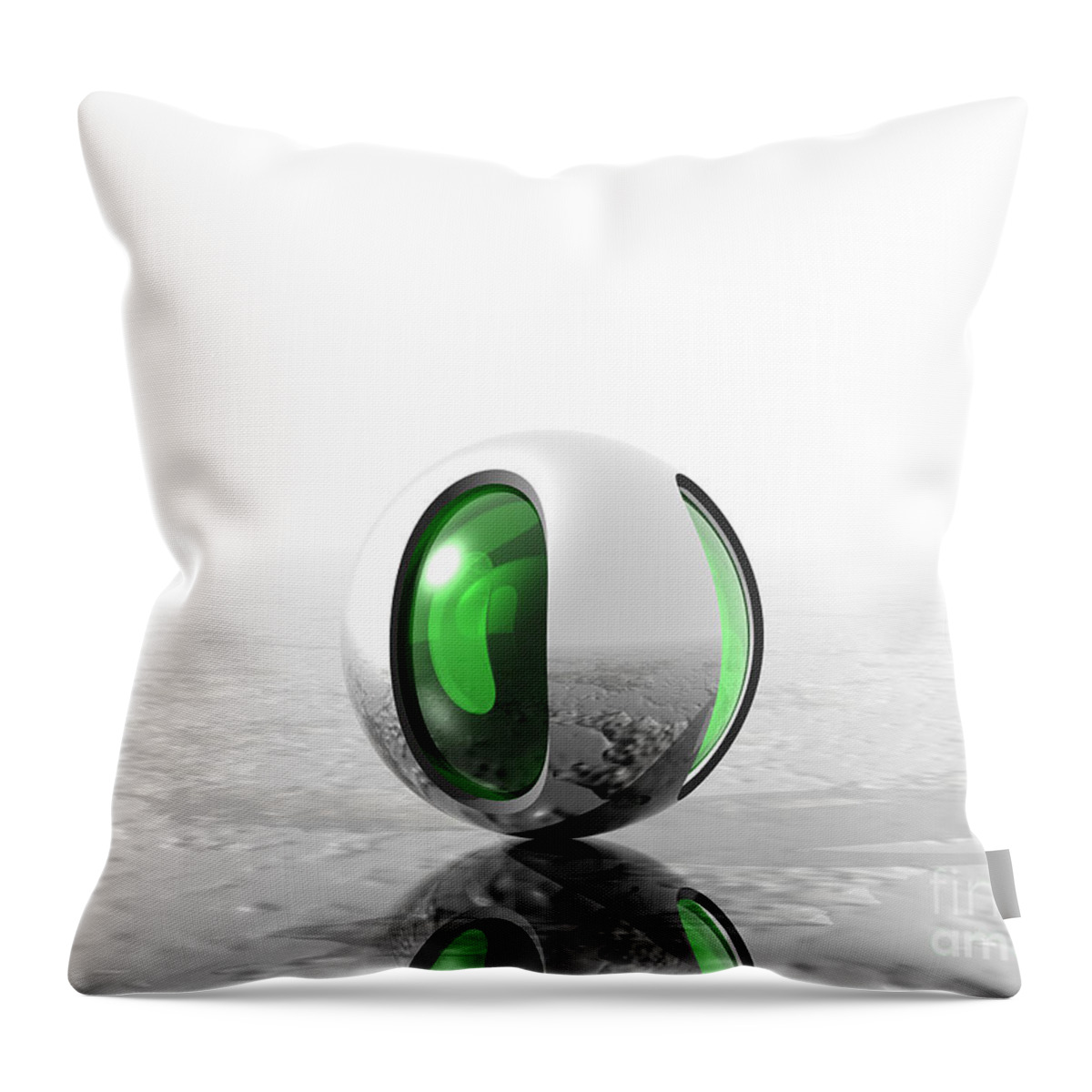 Extraterrestrial Throw Pillow featuring the digital art Extraterrestrial by Phil Perkins