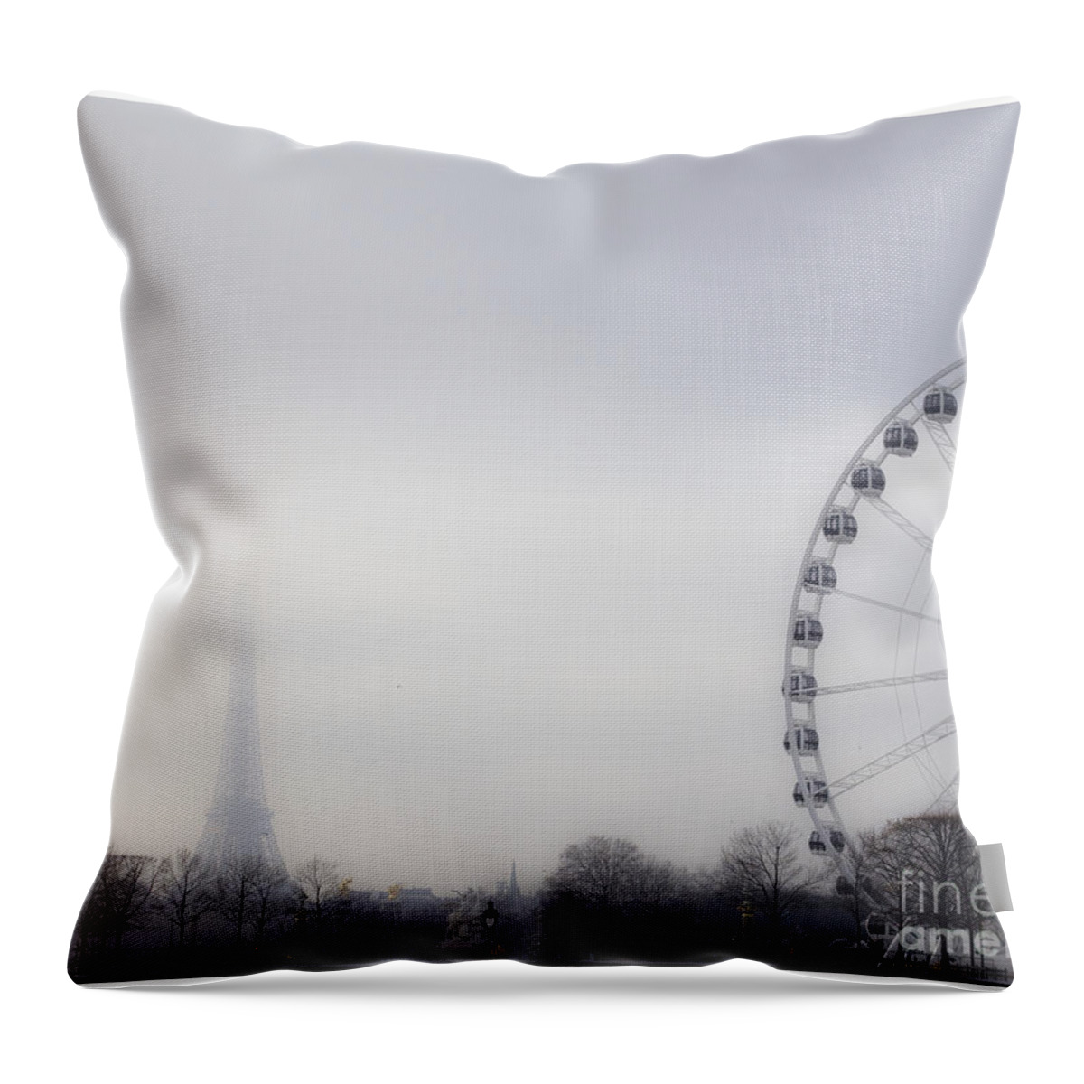 Paris Throw Pillow featuring the photograph Fading Away by Victoria Harrington