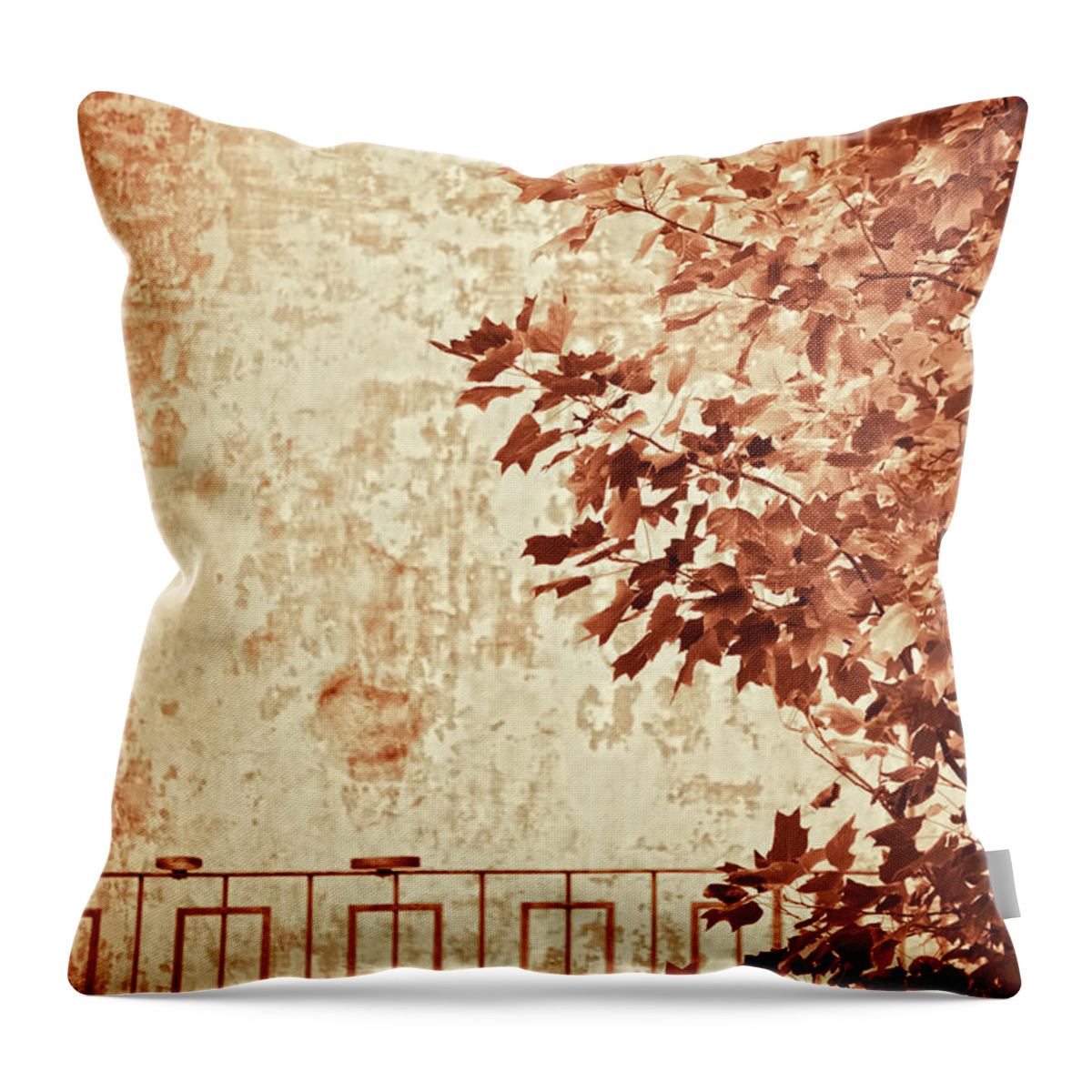 Sepia Throw Pillow featuring the photograph Fall II by Silvia Ganora