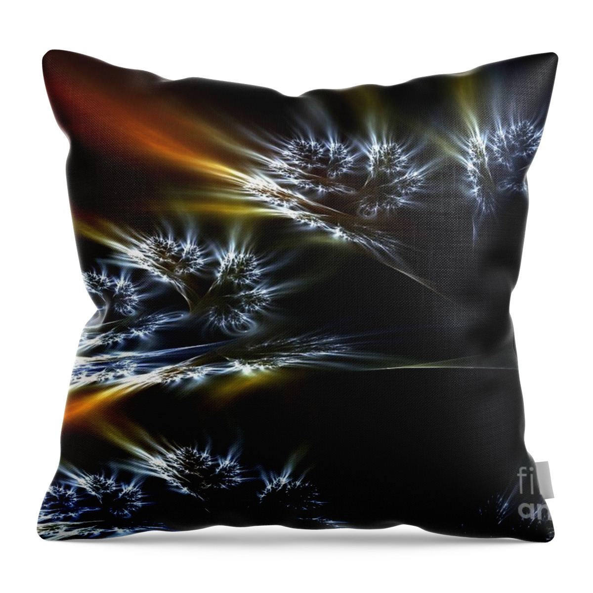 Digital Throw Pillow featuring the digital art Fantacy Lake by Greg Moores