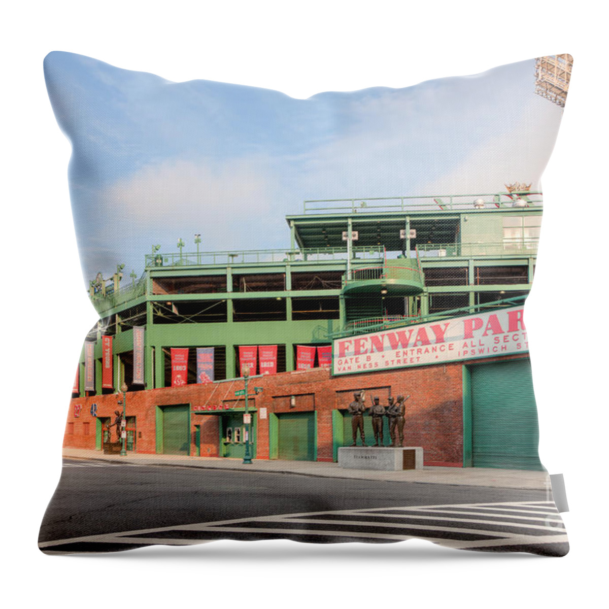 Clarence Holmes Throw Pillow featuring the photograph Fenway Park I by Clarence Holmes