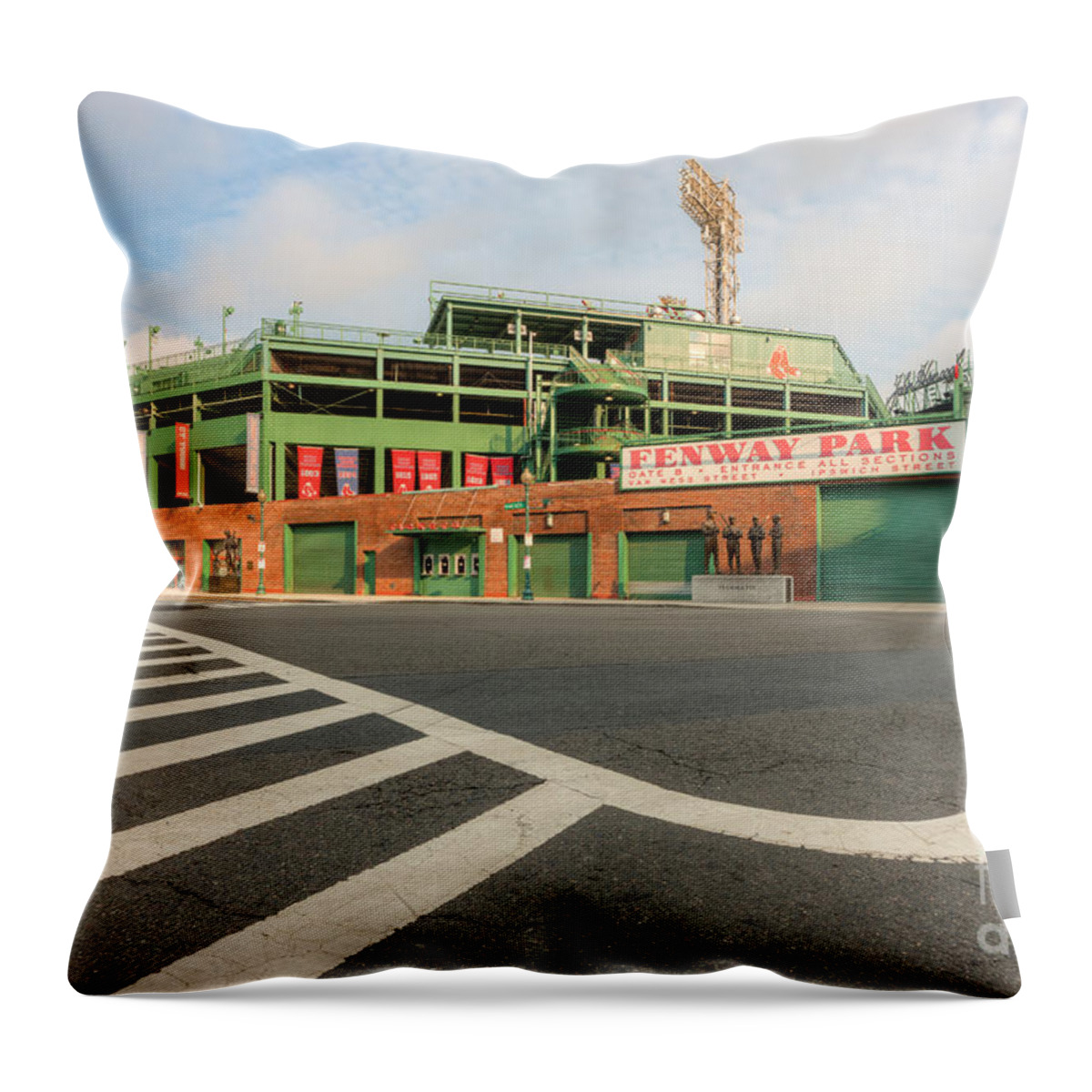 Clarence Holmes Throw Pillow featuring the photograph Fenway Park II by Clarence Holmes