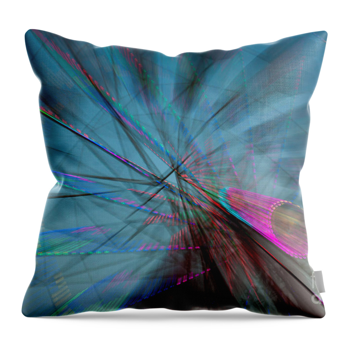 Clarence Holmes Throw Pillow featuring the photograph Ferris Wheel X by Clarence Holmes