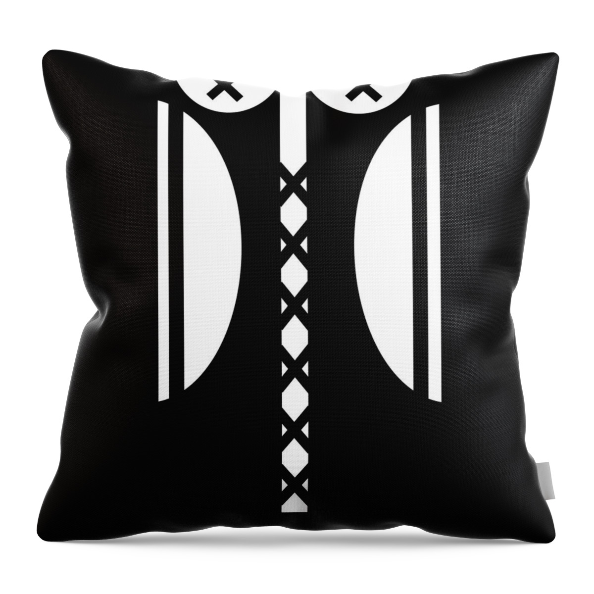Fetish Throw Pillow featuring the digital art Tight Laced by Roseanne Jones