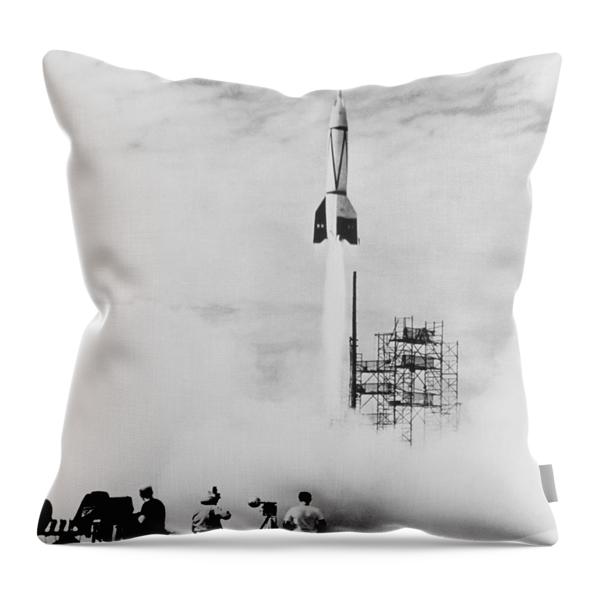 Transport Throw Pillow featuring the photograph First Cape Canaveral Launch by Science Source