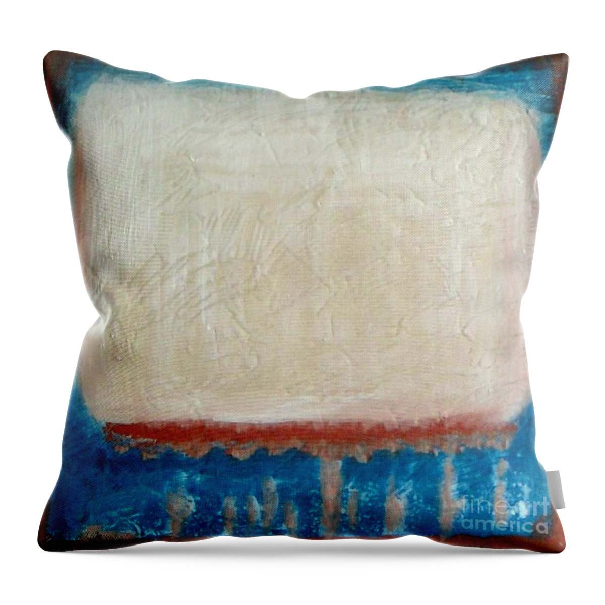 Abstract Throw Pillow featuring the painting New Day by Vesna Antic