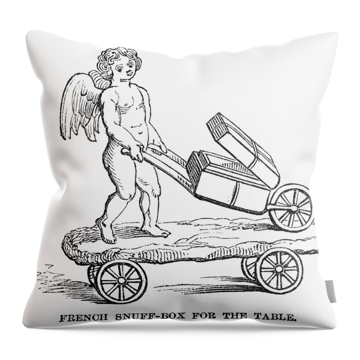 1600 Throw Pillow featuring the photograph FRANCE: SNUFF BOX, c1600 by Granger