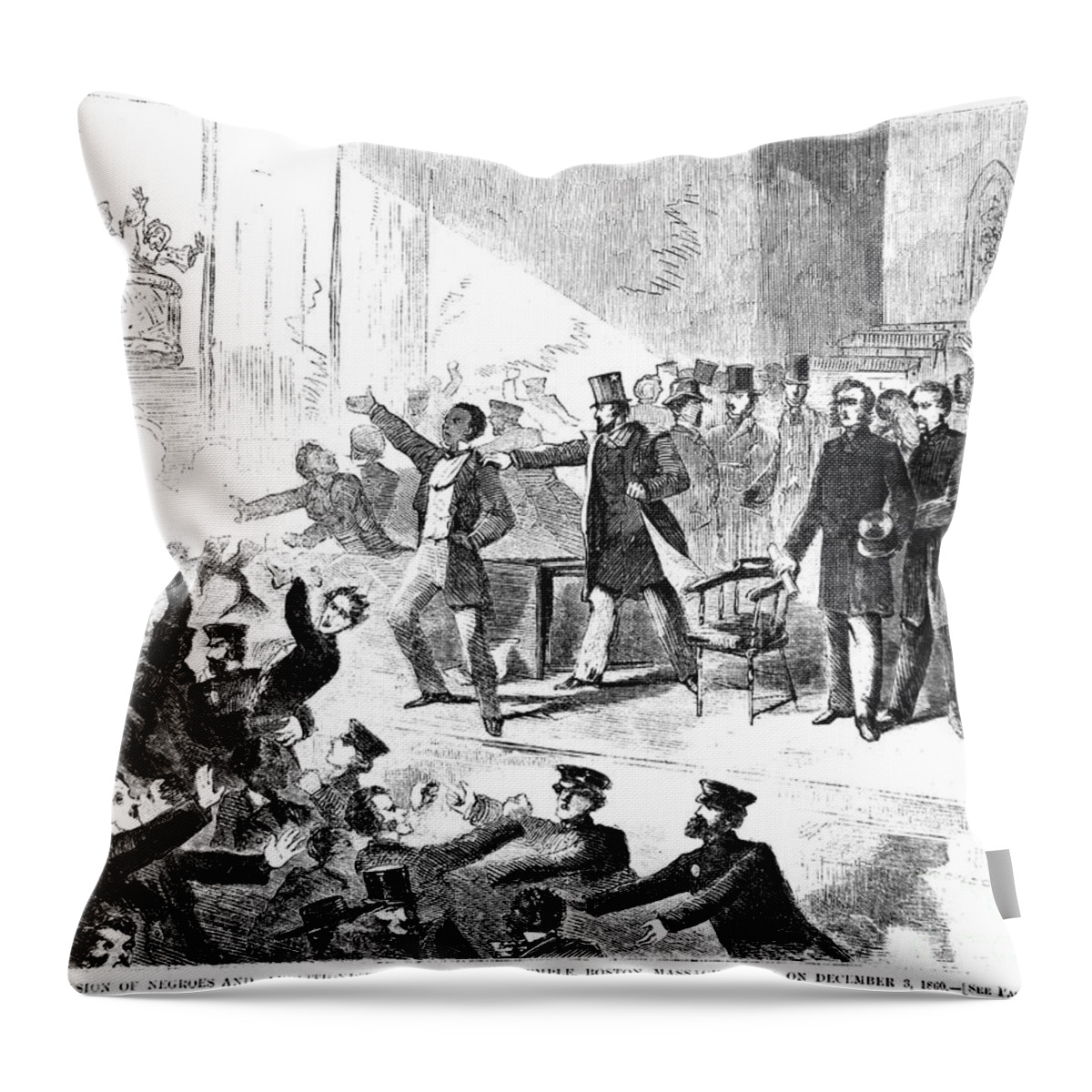 1860 Throw Pillow featuring the photograph Frederick Douglass, 1860 by Granger