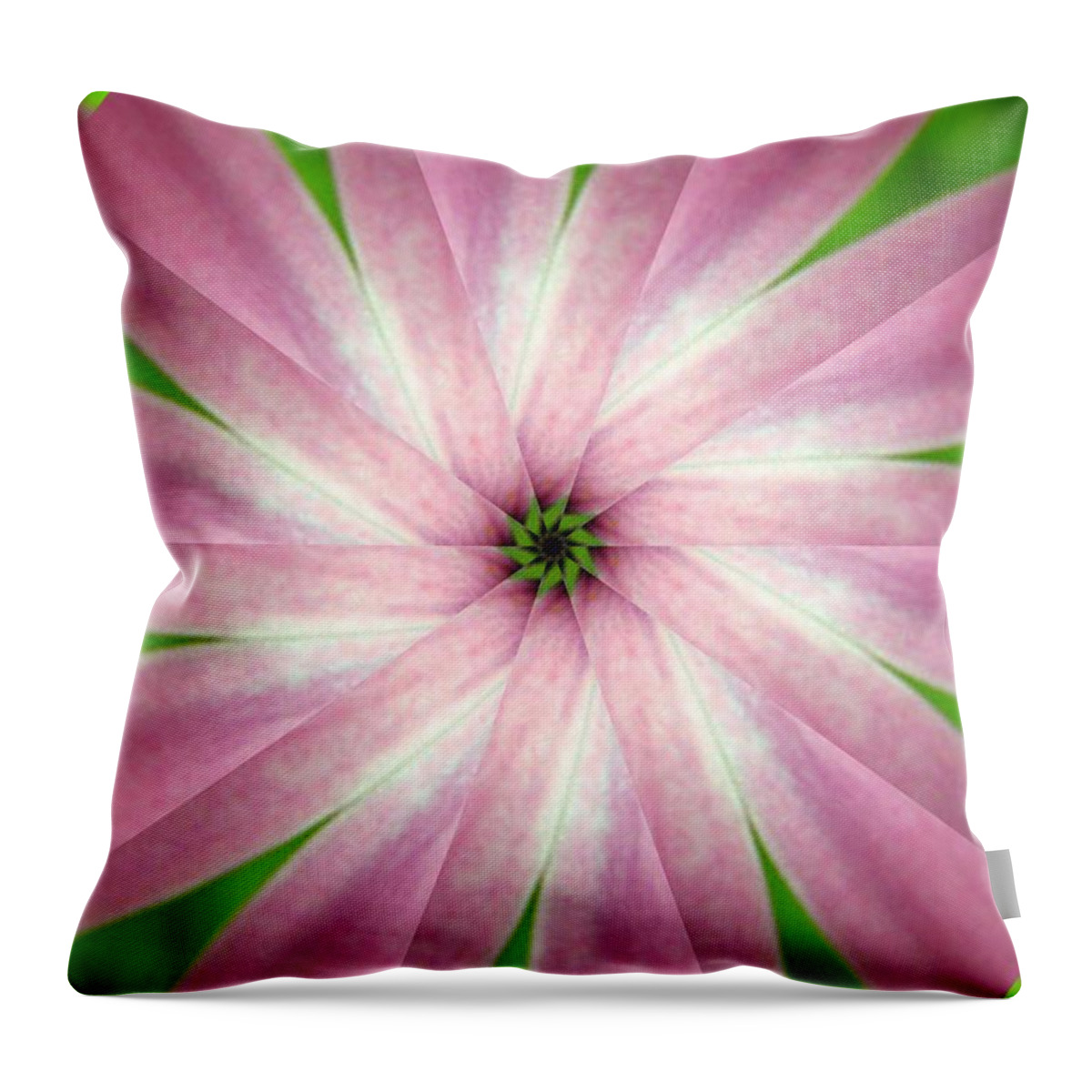 Photo Throw Pillow featuring the digital art Fresh Pink by Rhonda Barrett