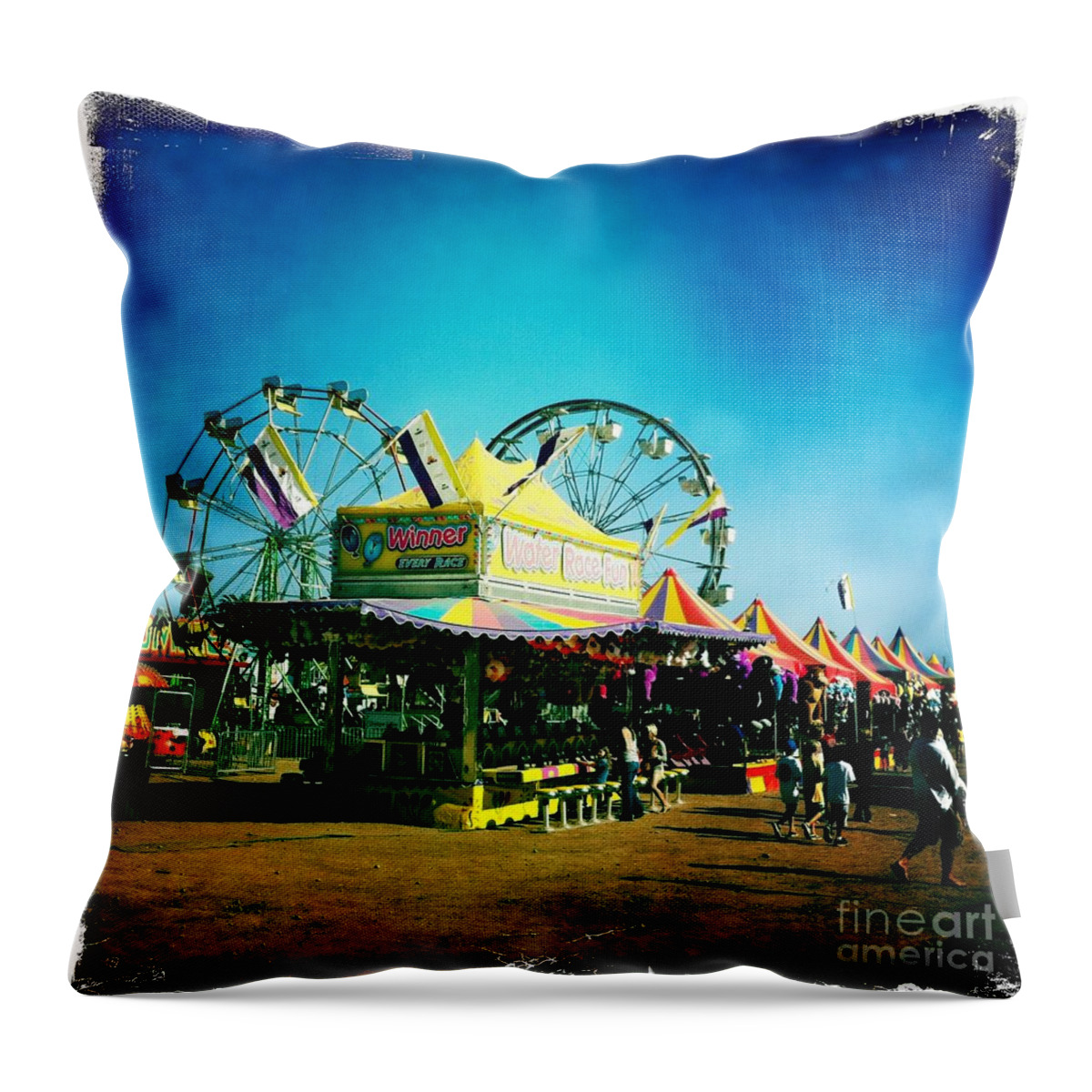 Fair Throw Pillow featuring the photograph Fun at the fair by Nina Prommer