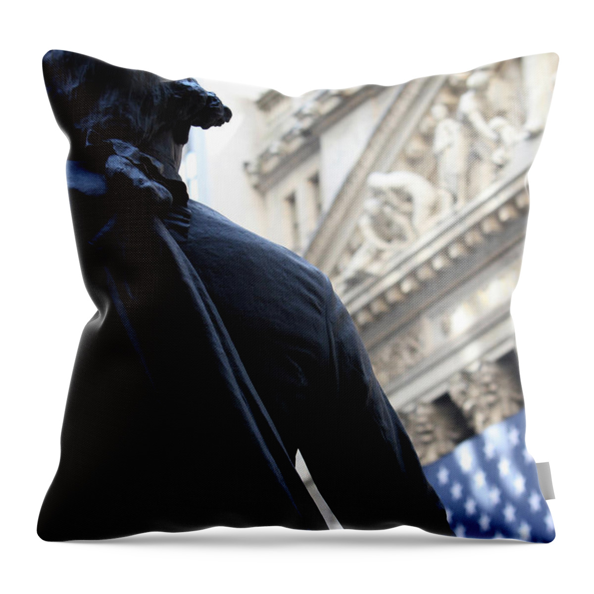 George Washington Throw Pillow featuring the photograph George by Leslie Leda