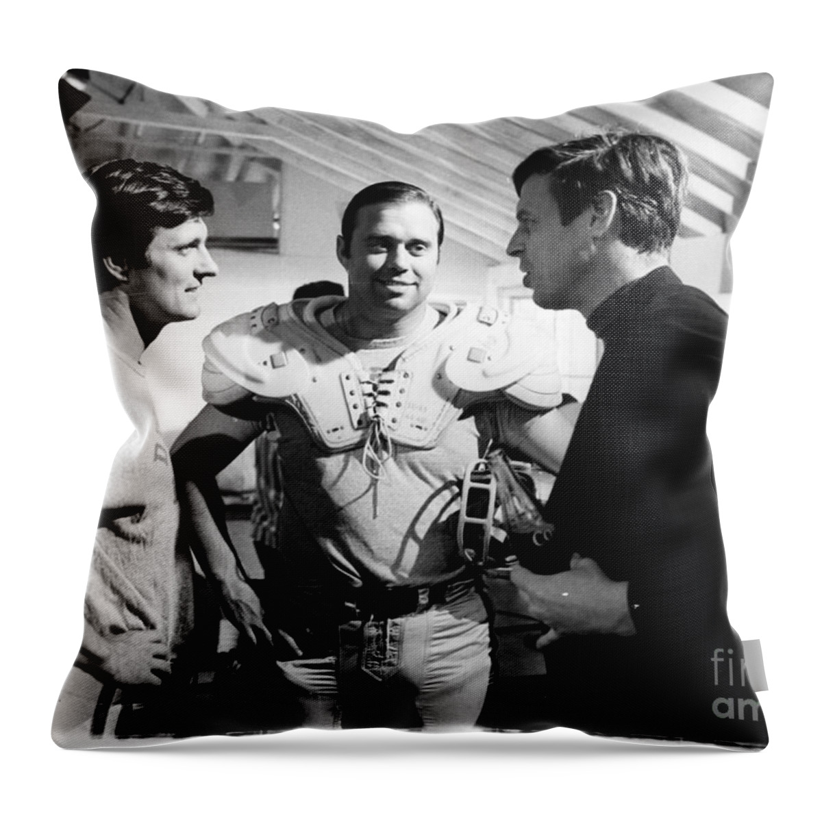 1968 Throw Pillow featuring the photograph George Plimpton (1927-2003) by Granger