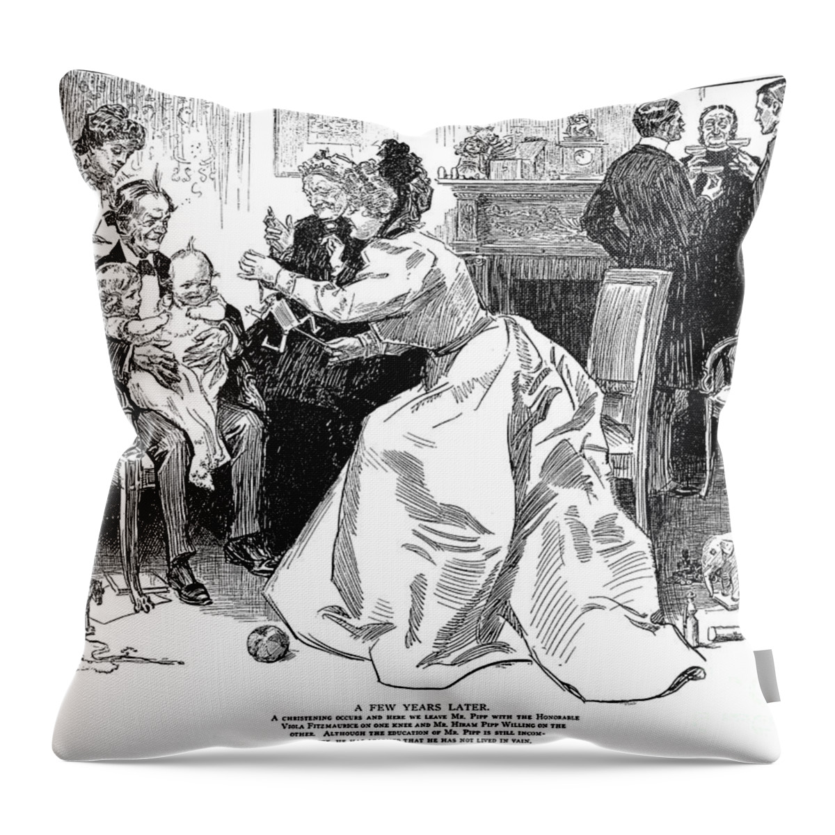 1899 Throw Pillow featuring the photograph Gibson: A Few Years Later by Granger