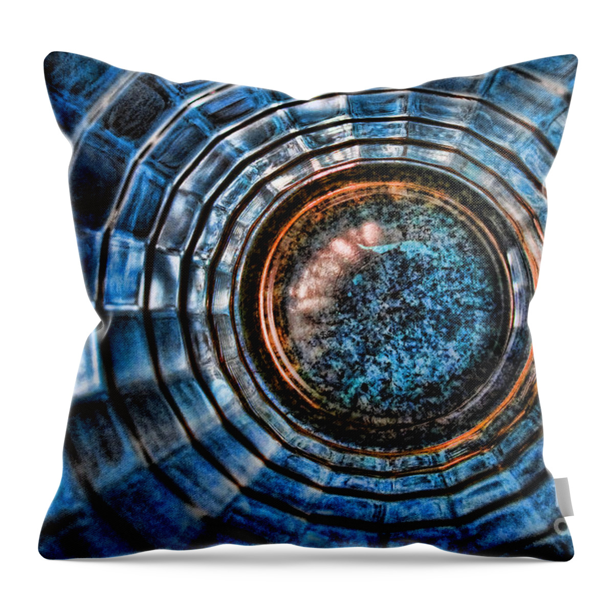 Glass Throw Pillow featuring the photograph Glass Series 3 - The Time Tunnel by Nora Martinez