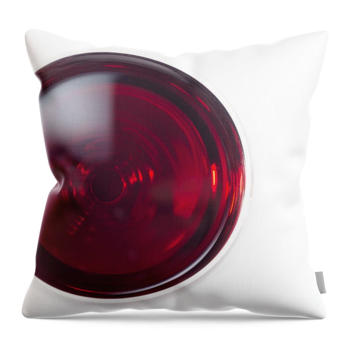 Glass Throw Pillow featuring the photograph Glass with red wine by Mats Silvan