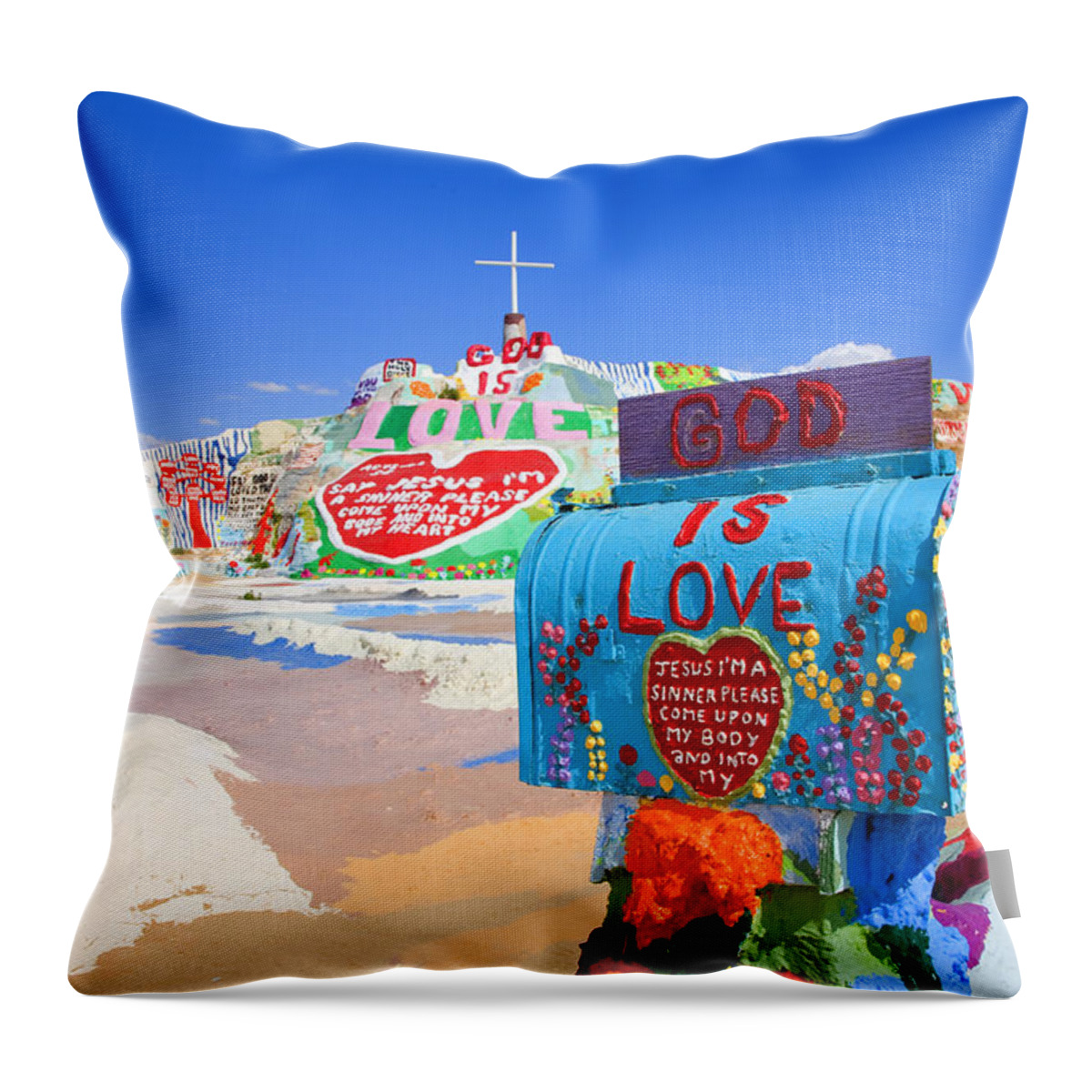 God Id Love Throw Pillow featuring the photograph God's Mailbox by Hugh Smith