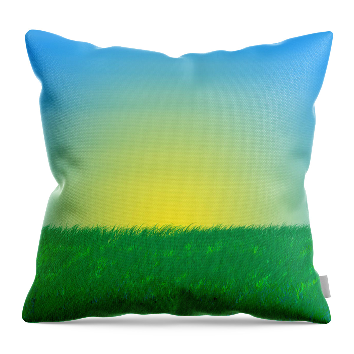 Country Side Throw Pillow featuring the digital art Good Morning by Saad Hasnain