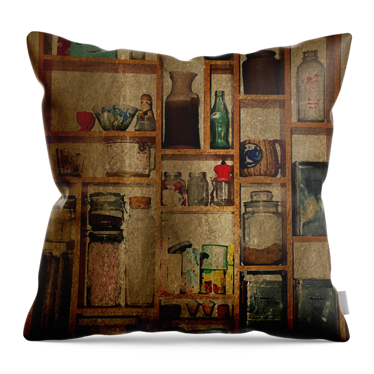 Kitchen Throw Pillow featuring the photograph Good Old Fashioned Kitchen Charm by Robin Webster