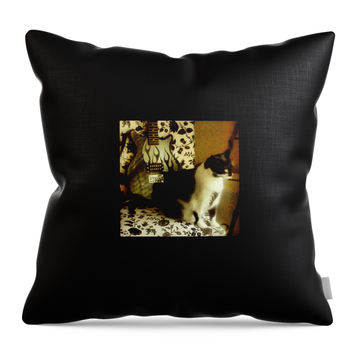 Guitar Throw Pillow featuring the photograph Got The Blues by Stacy C Bottoms