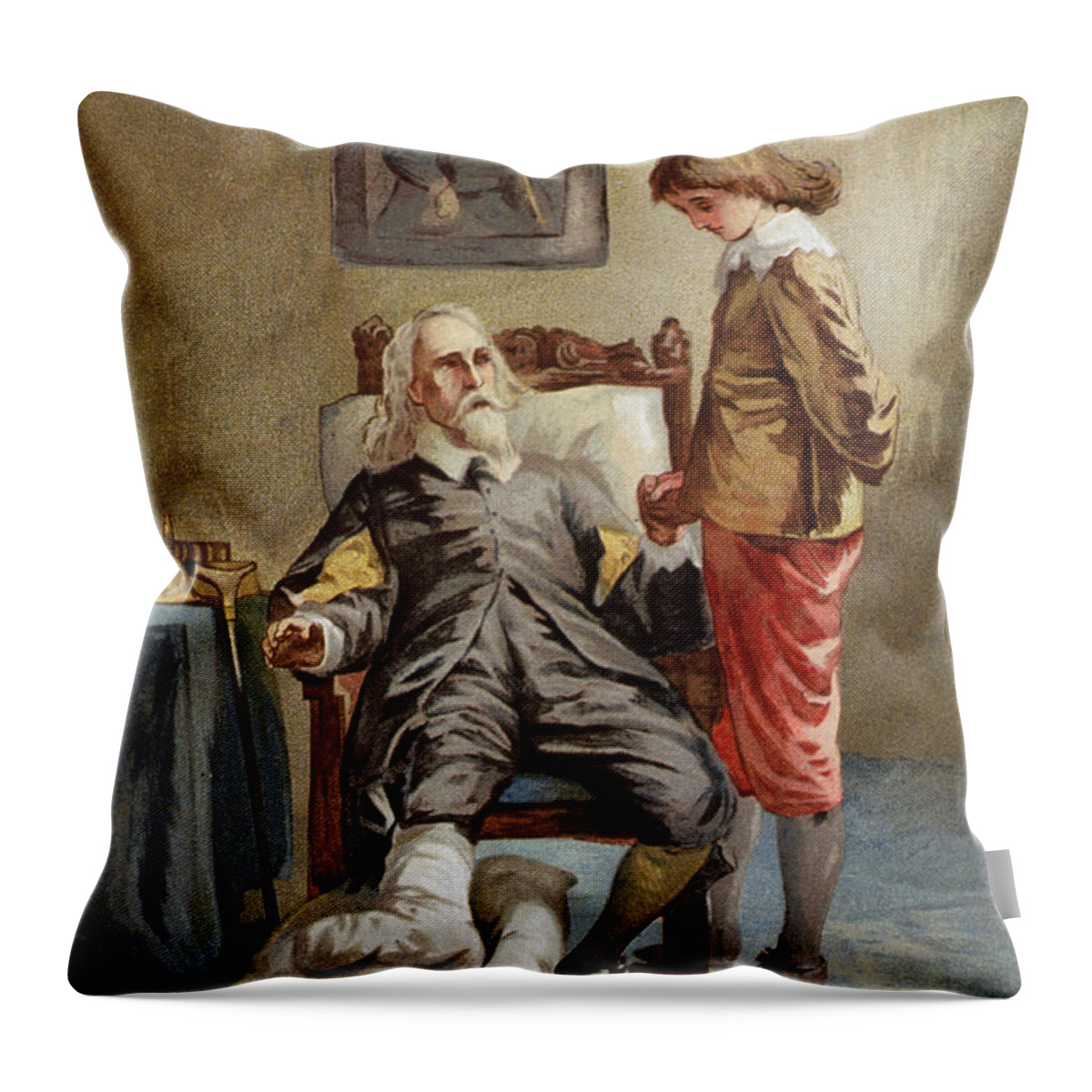 Science Throw Pillow featuring the photograph Gout, 19th Century by Science Source