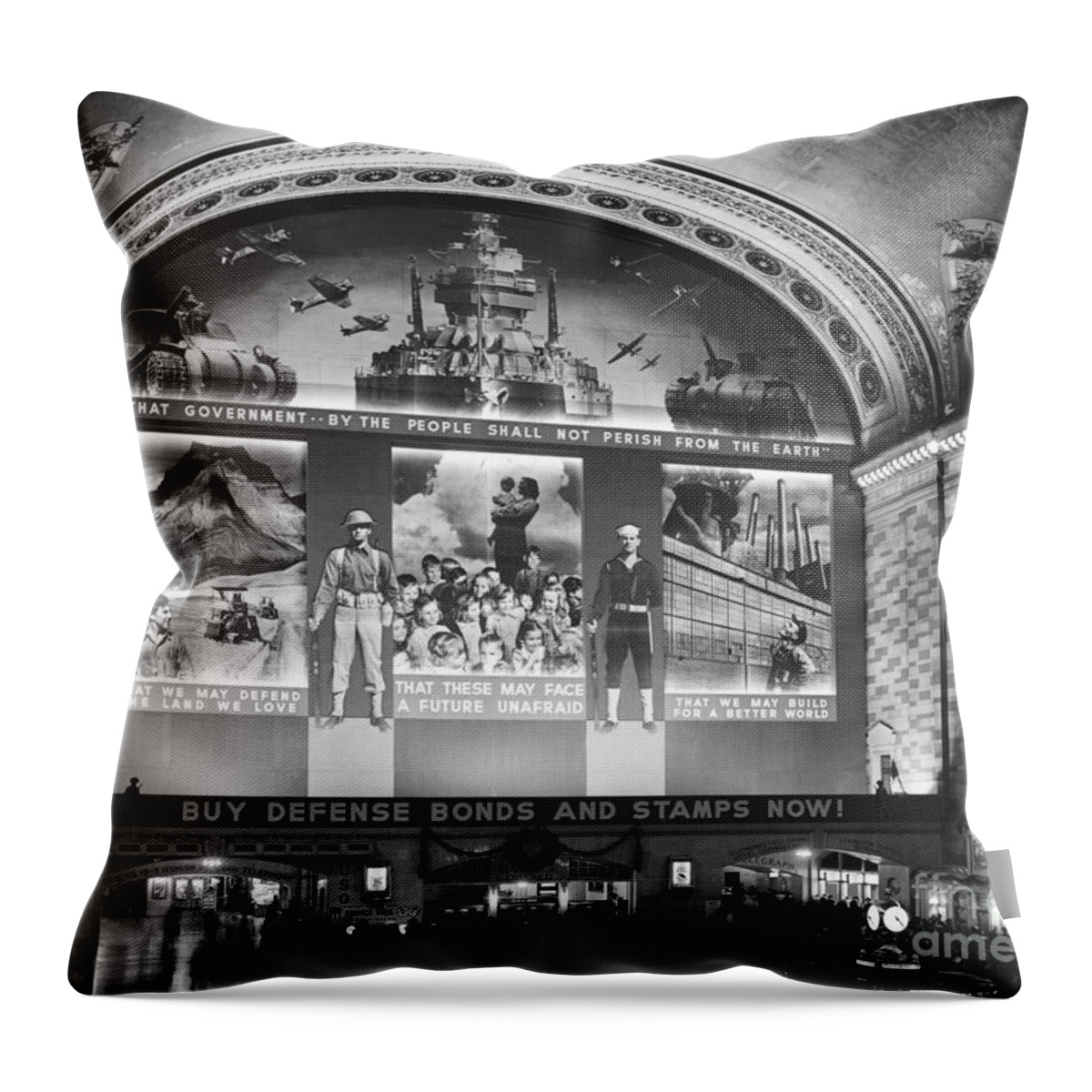 Grand Central Throw Pillow featuring the photograph Grand Central Terminal by Photo Researchers