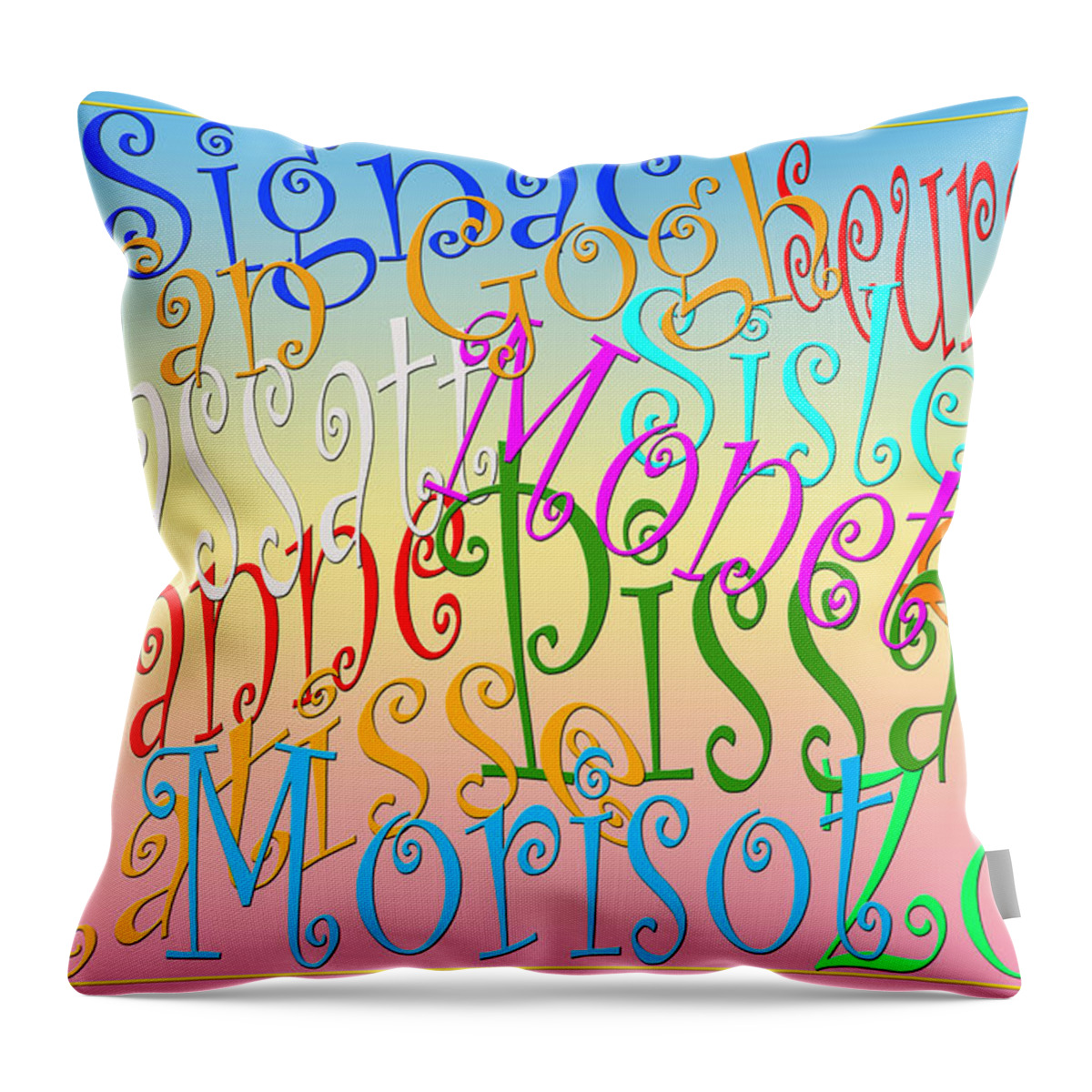 Impressionism Throw Pillow featuring the photograph Graphic Impressionists by Andrew Fare