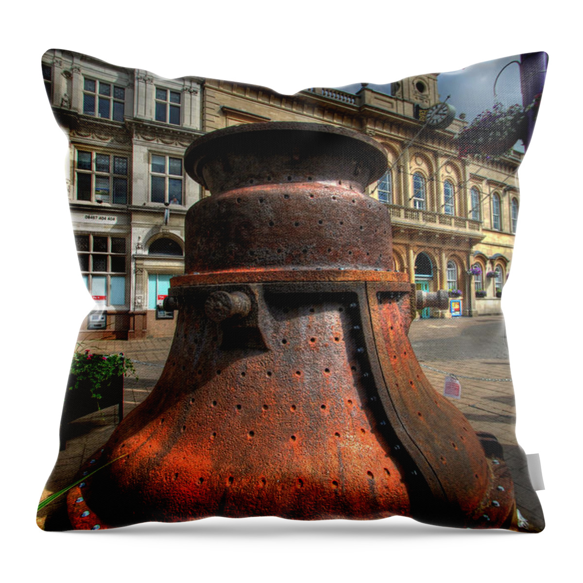  Yhun Suarez Throw Pillow featuring the photograph Great Paul's Bell Mould by Yhun Suarez