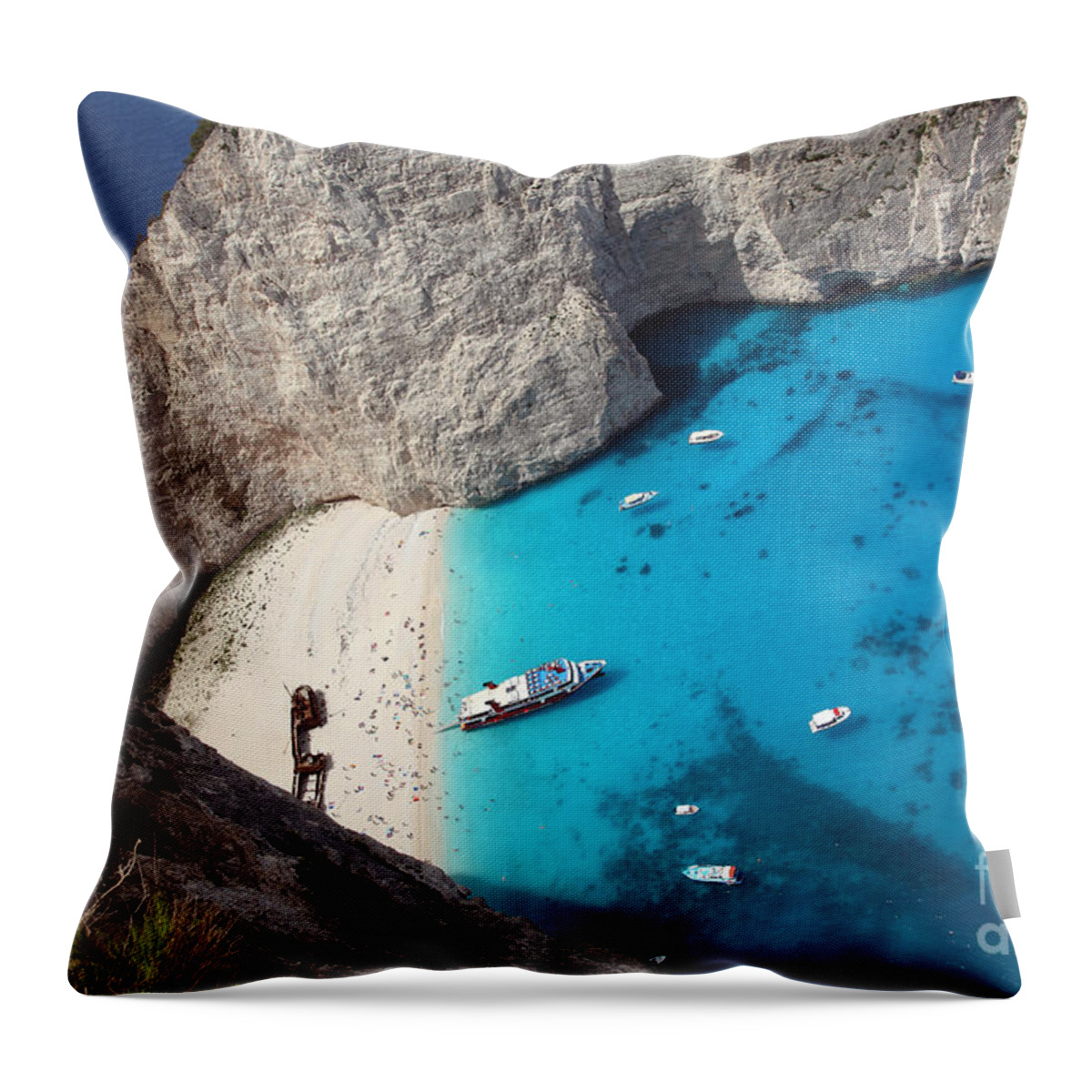 Greece Throw Pillow featuring the photograph Greece by Milena Boeva