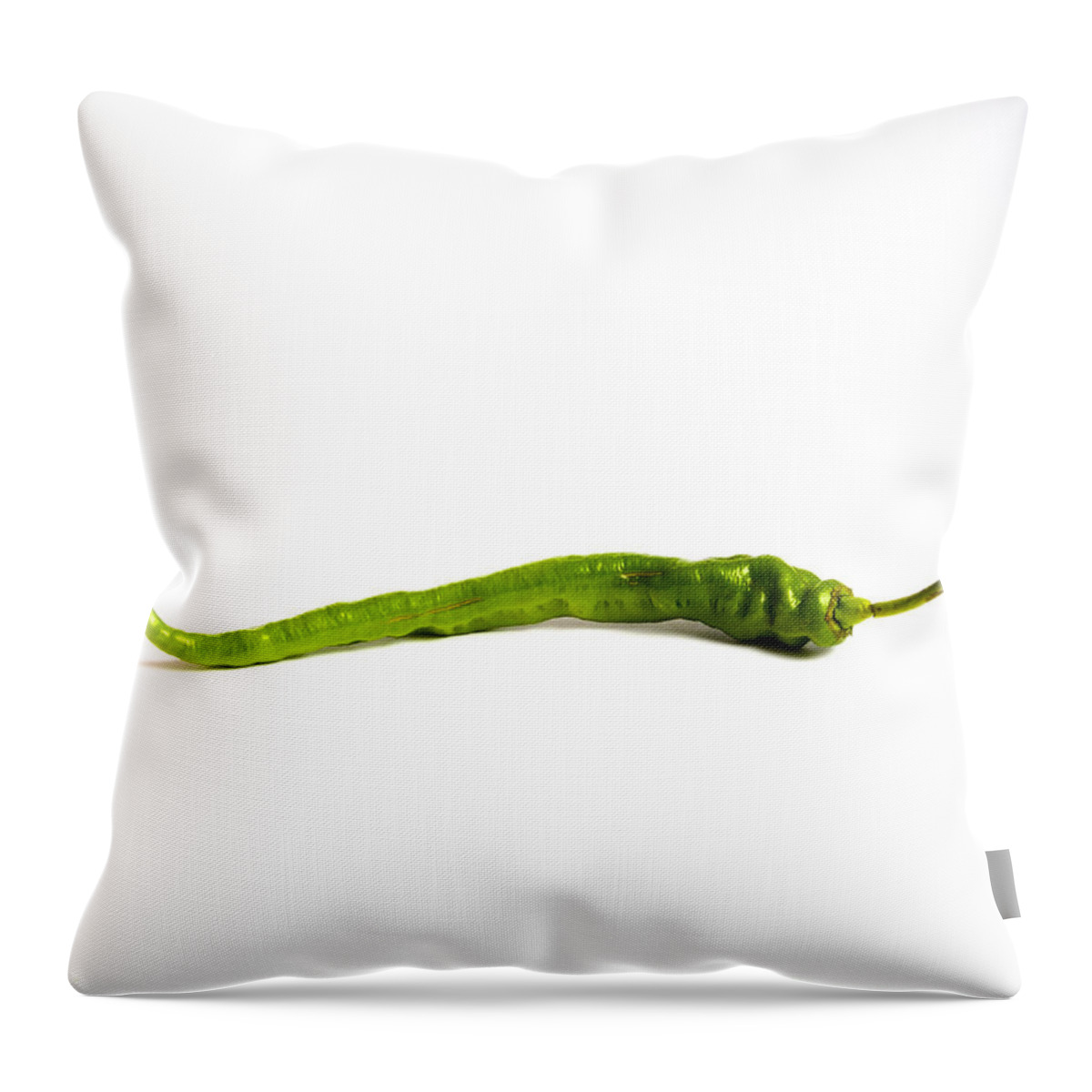 Chili Throw Pillow featuring the photograph Green Chili Pepper by Photo Researchers, Inc.