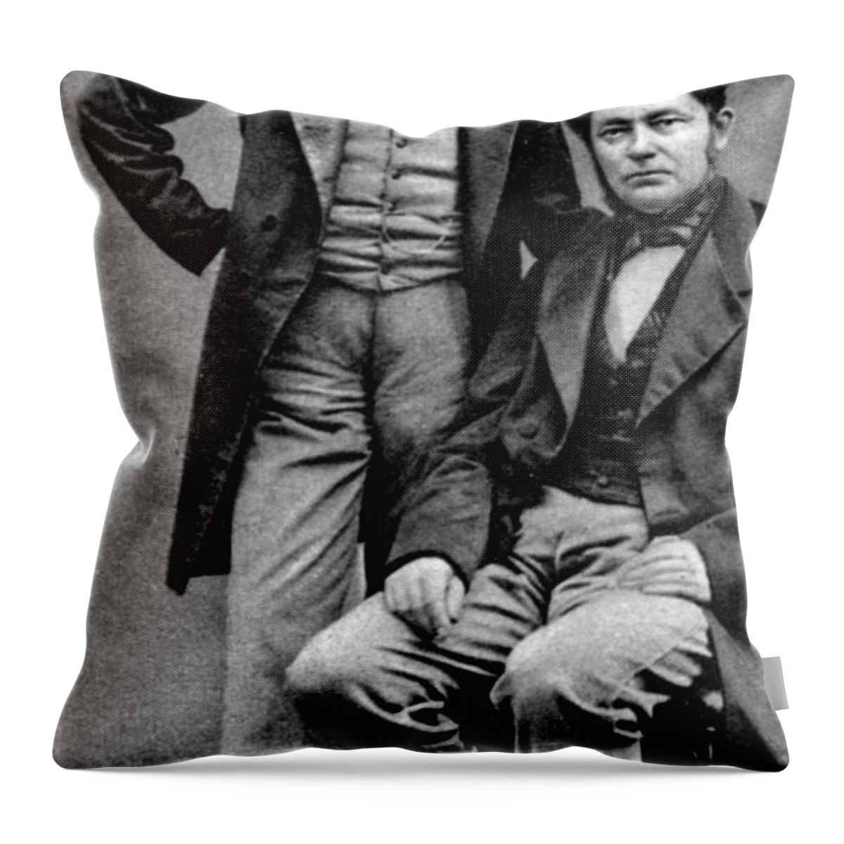 Science Throw Pillow featuring the photograph Gustav Kirchhoff And Robert Bunsen by Science Source