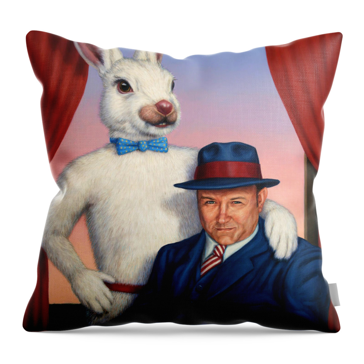 Harvey Throw Pillow featuring the painting Harvey and Randall by James W Johnson