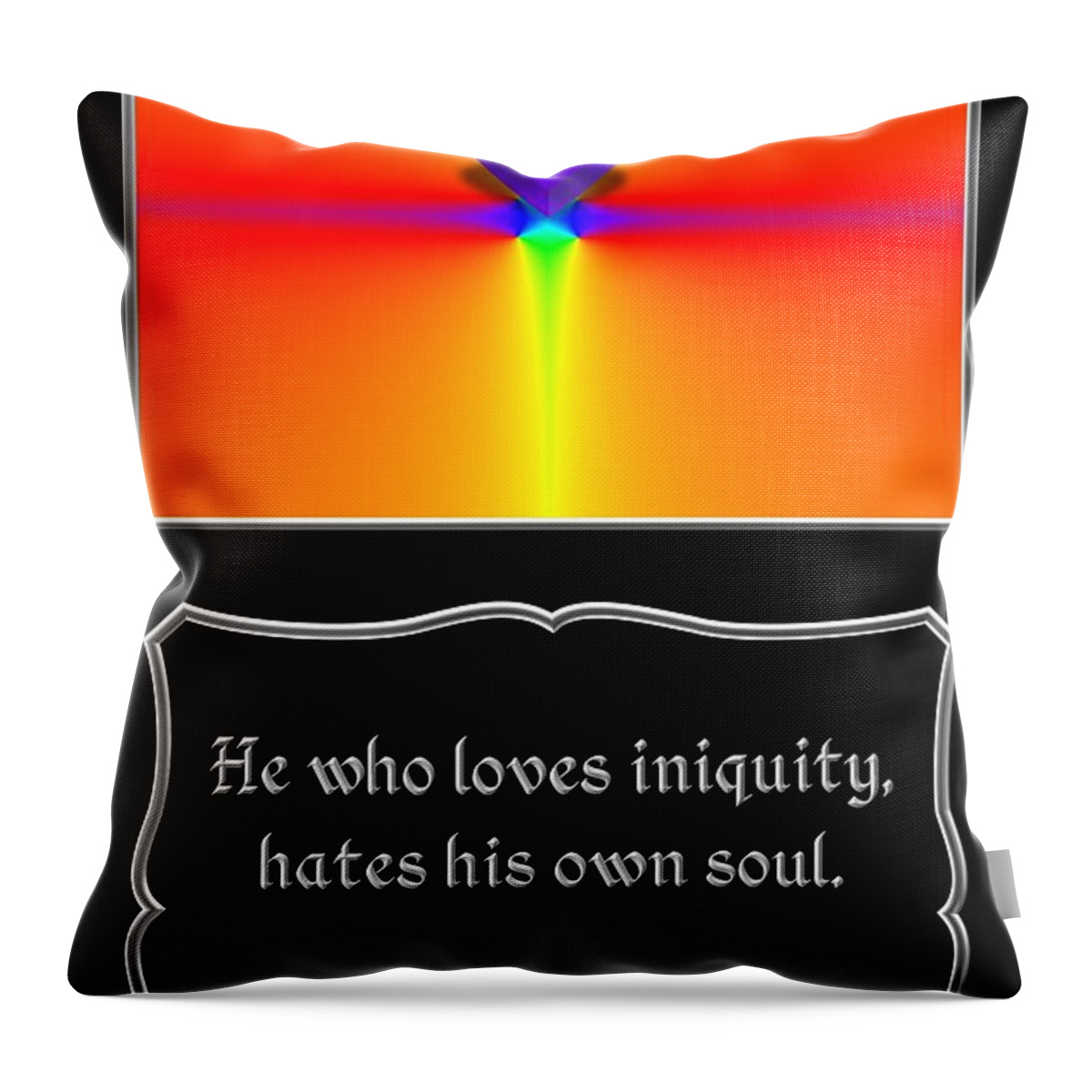 Psalm 10: 6 Throw Pillow featuring the photograph Heart and Love Design 9 with Bible Quote by Rose Santuci-Sofranko