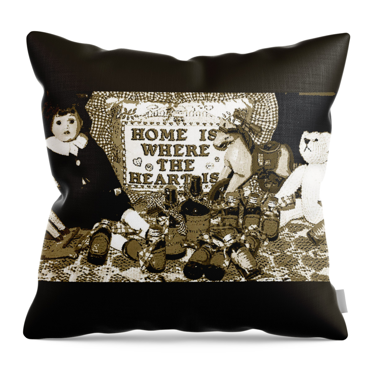 Americana Throw Pillow featuring the photograph Home Americana Style by Pamela Hyde Wilson