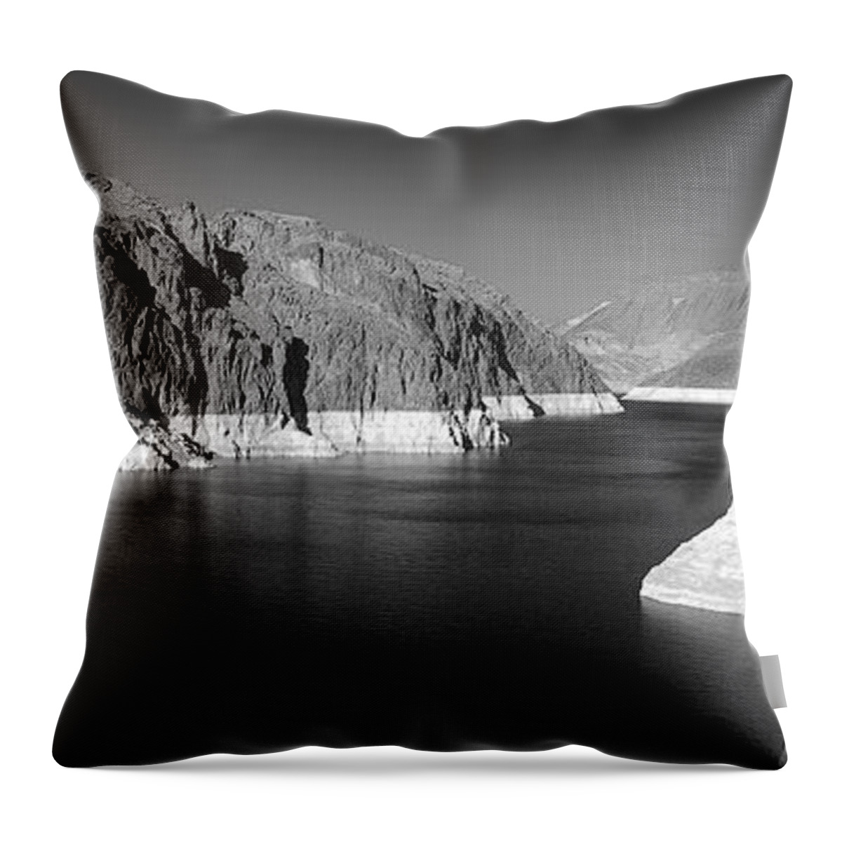 Nevada Throw Pillow featuring the photograph Hoover Dam Reservoir - Architecture on a grand scale by Alexandra Till