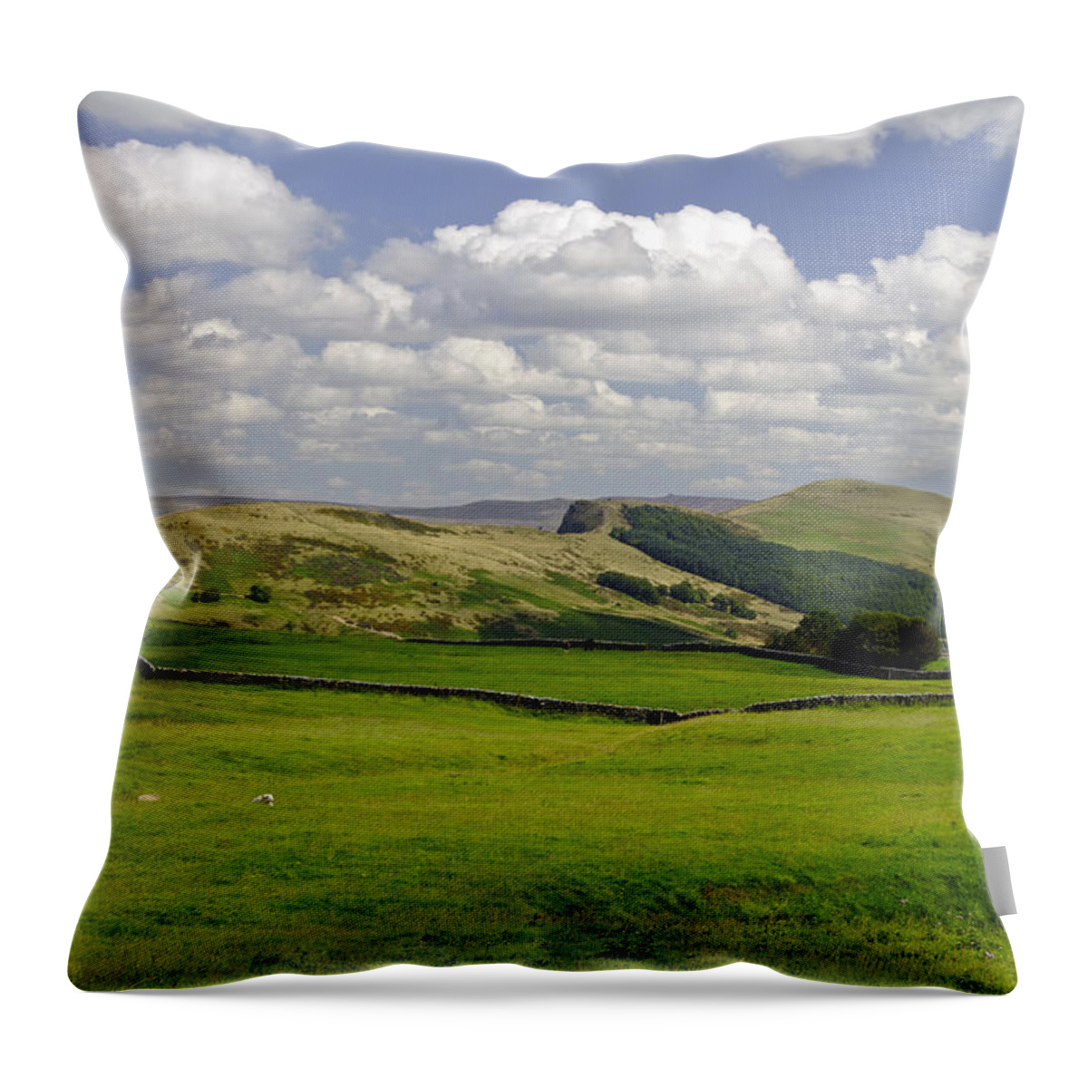 Derbyshire Throw Pillow featuring the photograph Hope Valley from Winnats Head by Rod Johnson