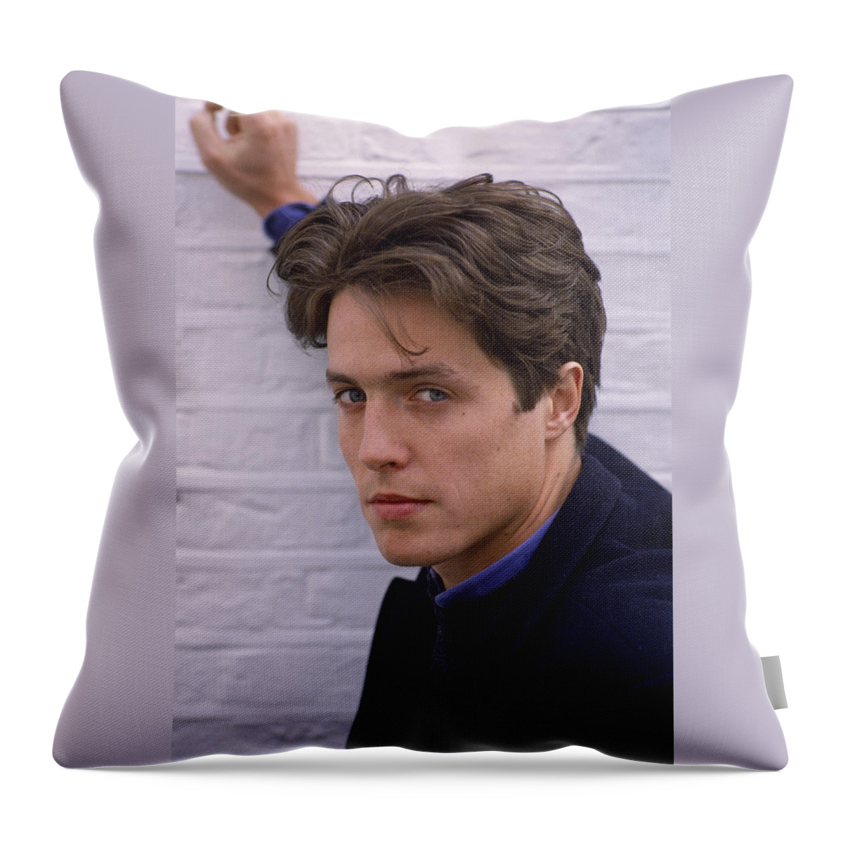 Hugh Grant Throw Pillow featuring the photograph Hugh Grant by Shaun Higson