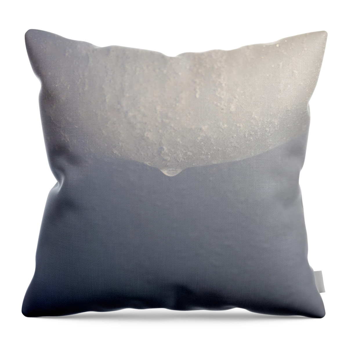 Ice Throw Pillow featuring the photograph Ice melting in spring - abstract by Ulrich Kunst And Bettina Scheidulin